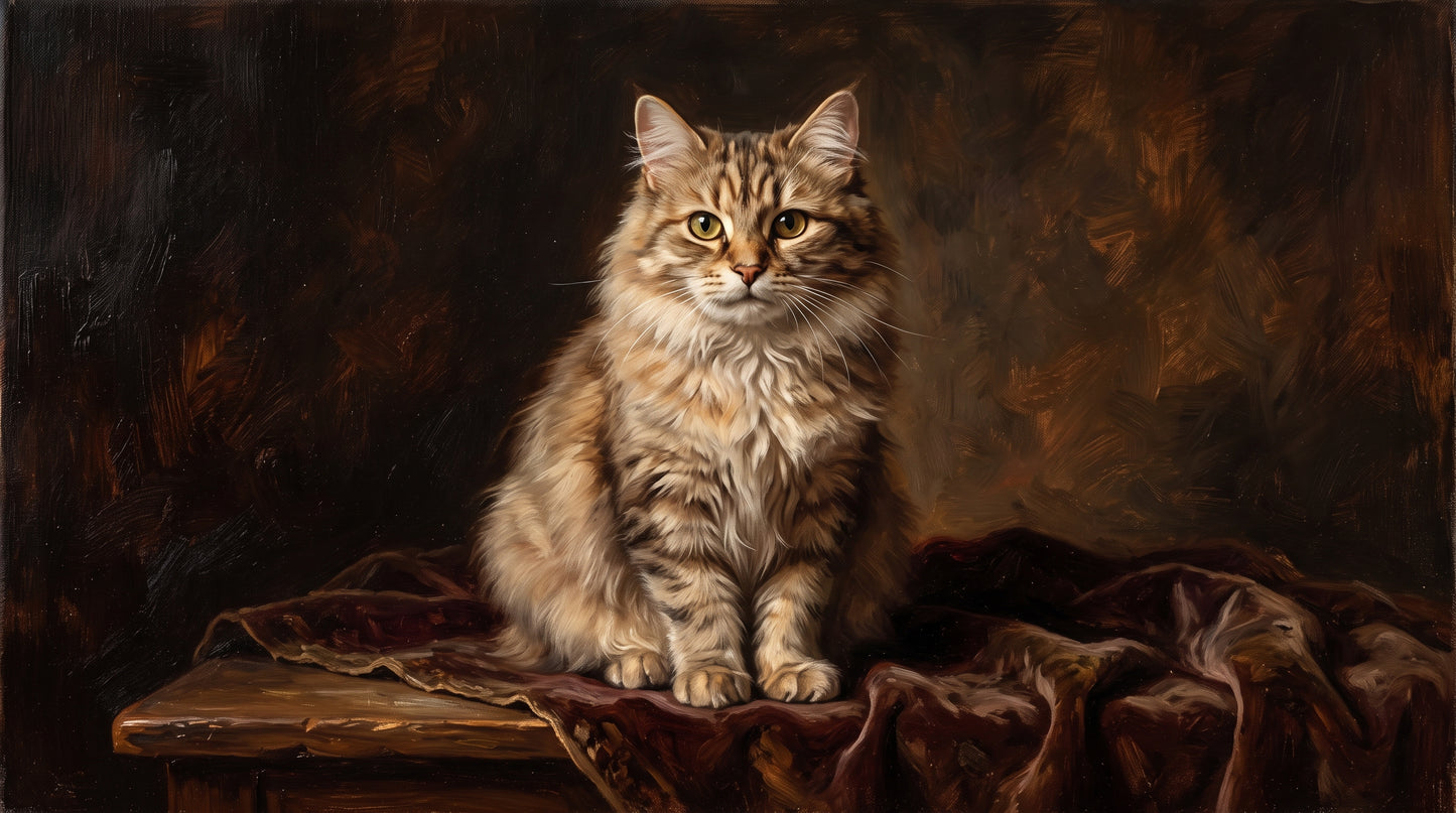 Cat Portrait — Classic Oil