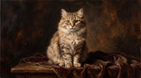 Retrato de gato — Óleo clásico