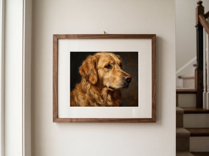 Retrato de perro estilo óleo clásico en una habitación