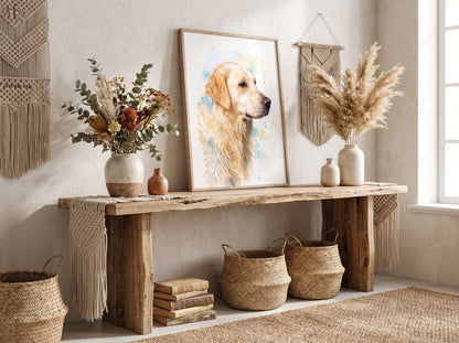 Retrato en recibidor - estilo boho