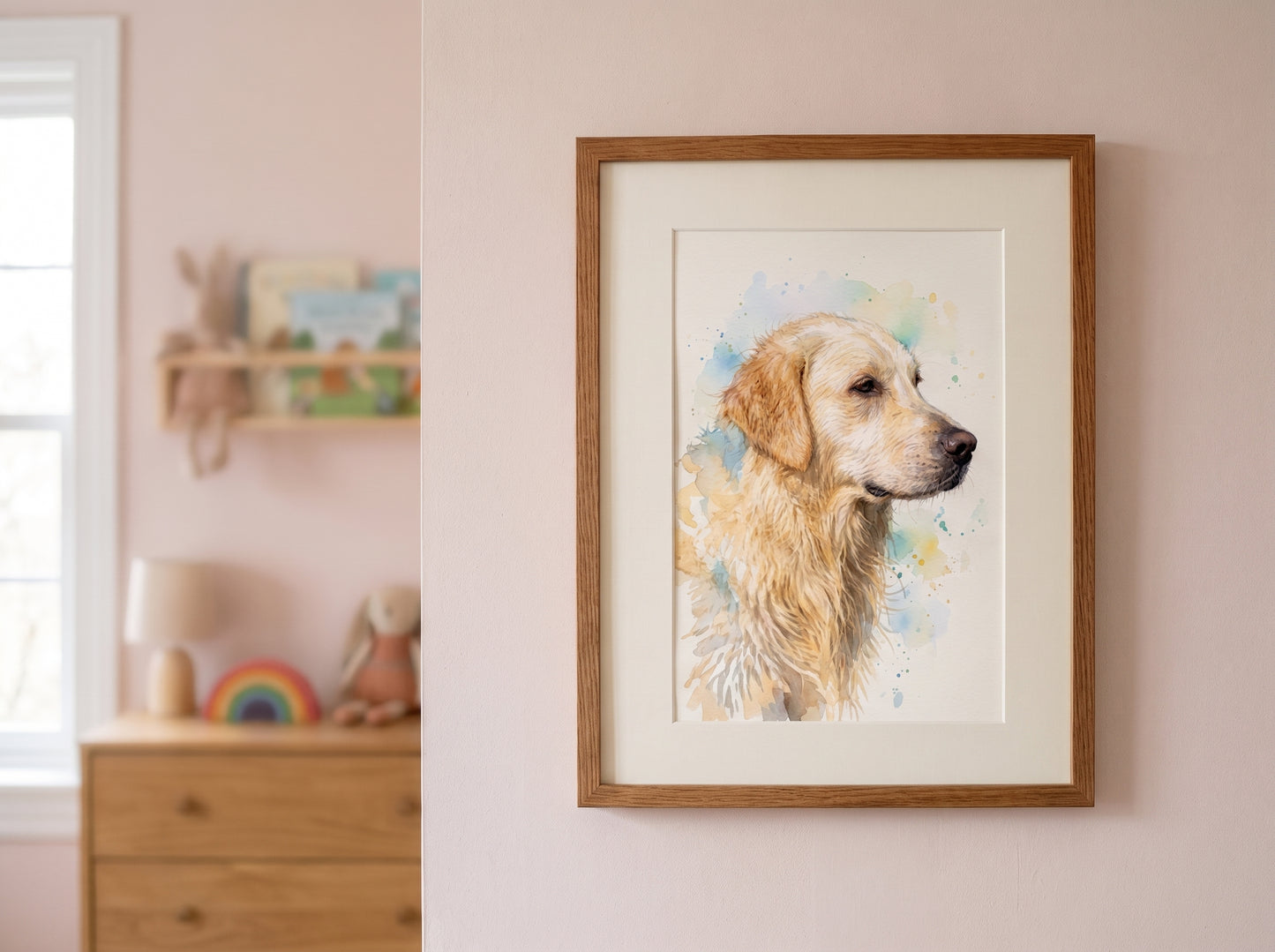 Retrato en habitación infantil