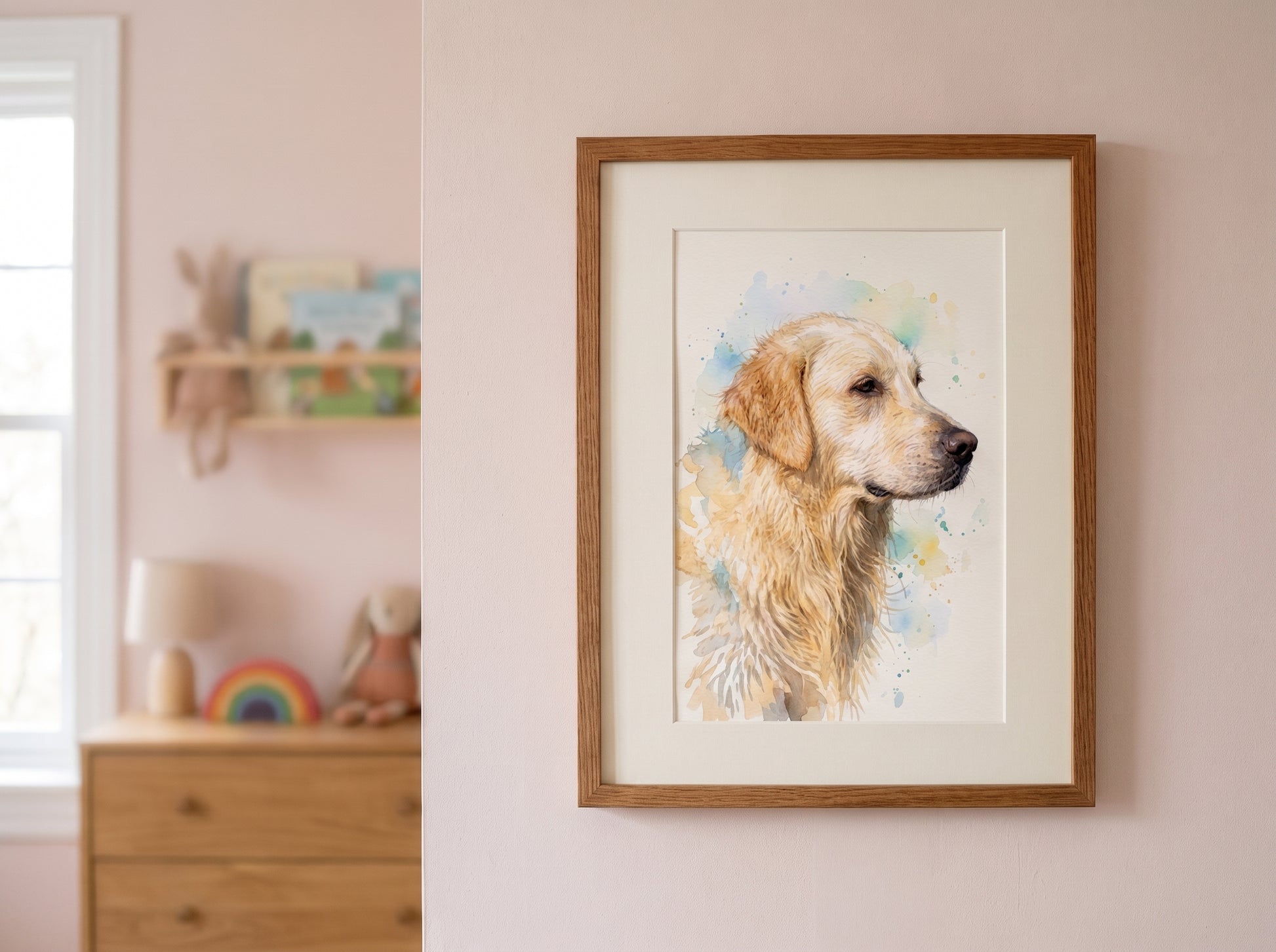 Retrato en habitación infantil