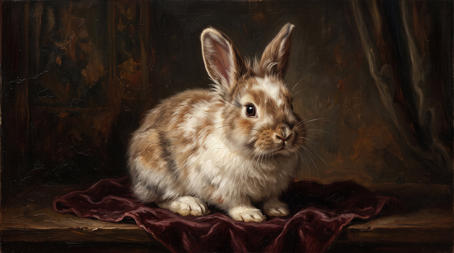 Rabbit Portrait — Classic Oil