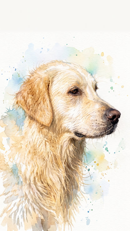 Retrato de mascota — Acuarela